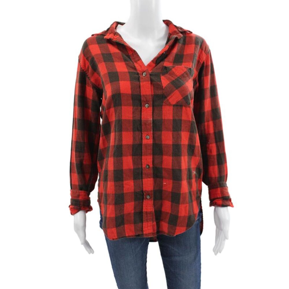 Denim & Supply By Ralph Lauren Women Plaid Button-Up Cotton Long Sleeve Size S
